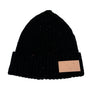 AK Flag Leather Patch Beanie - Merino Wool