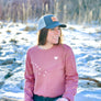 Alaska Flag Heart Sweatshirt - Ladies