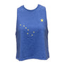 Alaska Flag Blue Crop Tank - Ladies