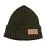 AK Flag Leather Patch Beanie - Merino Wool
