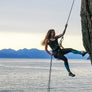 rock climbing at the sea cliffs in juneau alaska with the north to the future tank top