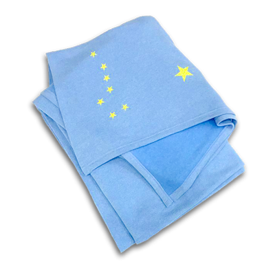 Alaska Flag Blanket, Super soft Sweatshirt Fleece