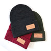 AK Flag Leather Patch Beanie