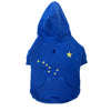 Alaska flag dog hoodie royal blue and yellow