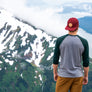 the mount juneau maroon cap on the summit