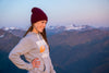 Maroon hiking girl beanie