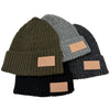 AK Flag Leather Patch Beanie - Merino Wool