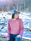 Alaska Flag Heart Sweatshirt - Ladies