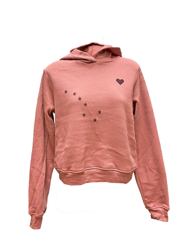 Alaska Flag Heart Hoodie - Ladies