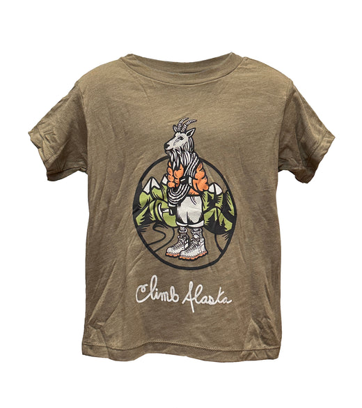 Climb Alaska Mountain Goat Tee - Youth