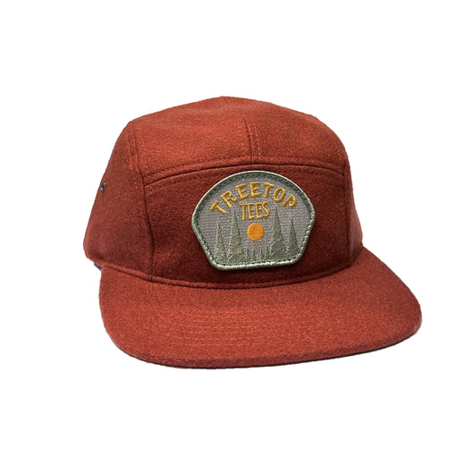 Treetop Tees Forest Patch Wool Cap - Rust