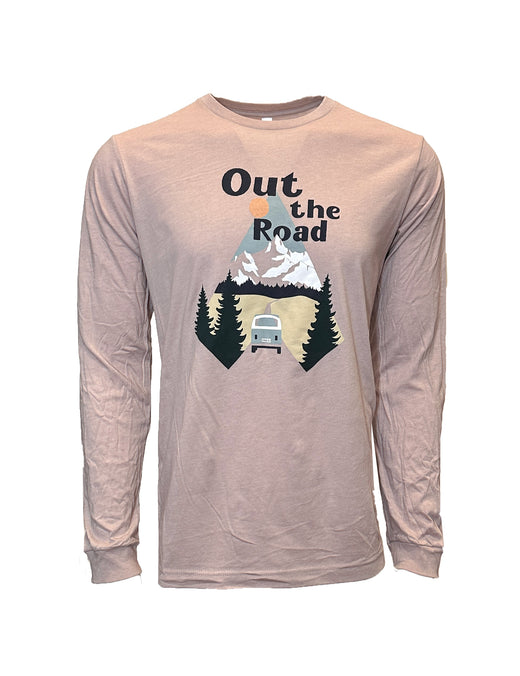 Out The Road Tee - Gravel Pink Long sleeve - Unisex