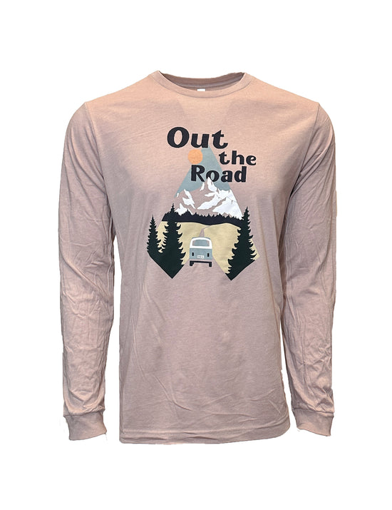Out The Road Tee - Gravel Pink Long sleeve - Unisex