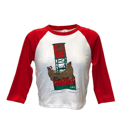 A Stellar Christmas Tee - Ladies Baseball Crop Tee