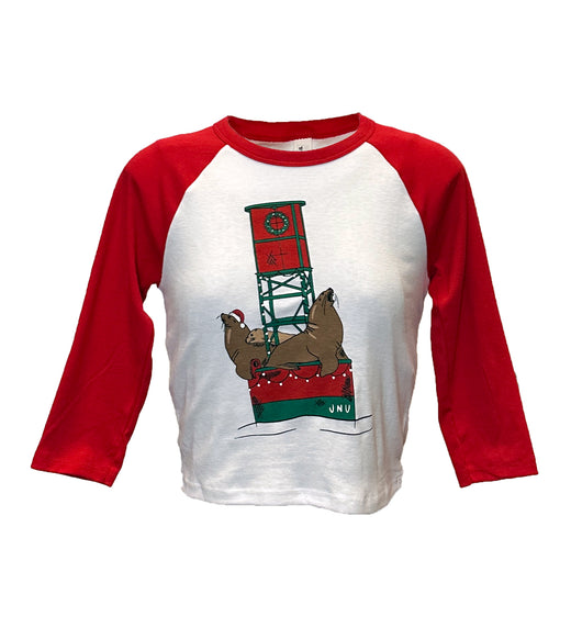 A Stellar Christmas Tee - Ladies Baseball Crop Tee