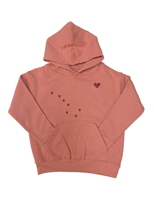 Alaska Flag Heart Hoodie - Youth