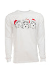 Holiday Huskies T-shirt, Puppy Dogs wearing santa hats