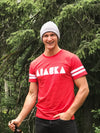 Red Alaska Football T-Shirt