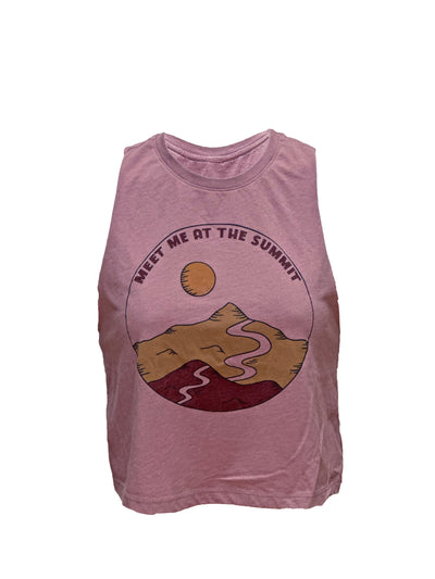 Meet Me at the Summit Cropped Tank - Ladies