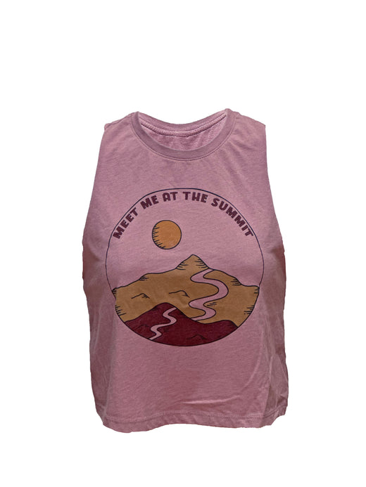 Meet Me at the Summit Cropped Tank - Ladies